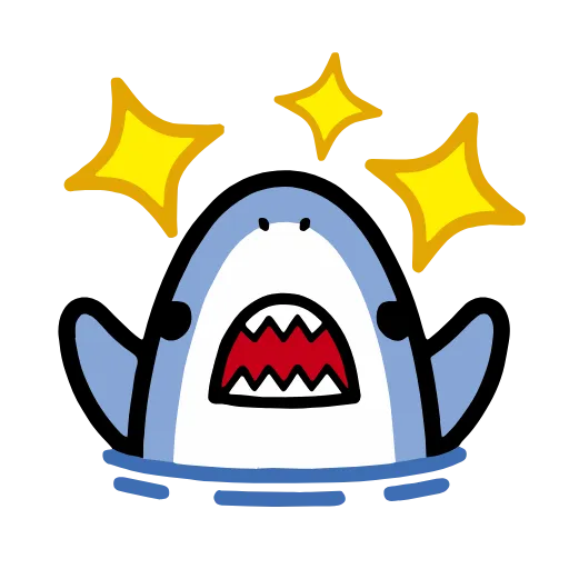 Стикер 2 small shark