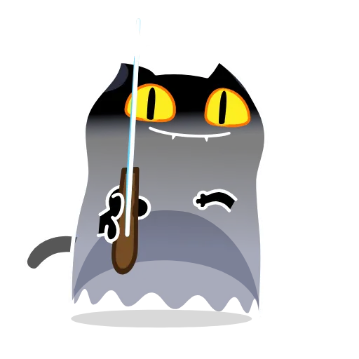 Стикер 17 Shadow Kitty