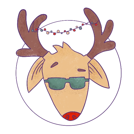 🦌 Стикер «Новым годом пахнет» для Telegram
