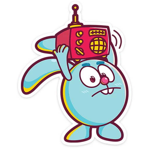 📻 Стикер «Смешарики» для Telegram