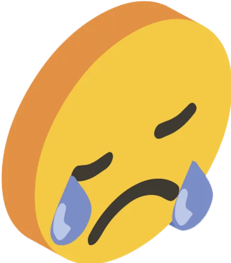 😥 Стикер «3d smile» для Telegram