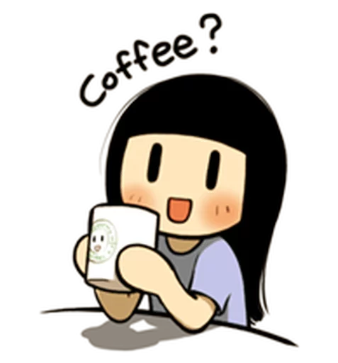 ☕ Стикер «Smile Brush» для Telegram