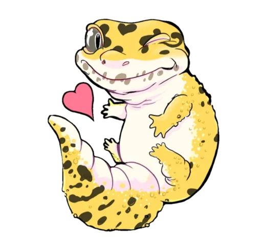 😍 Стикер «Smile Gekko» для Telegram