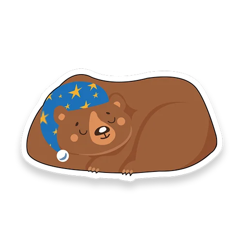 😴 Стикер «Новогодний мишка» для Telegram
