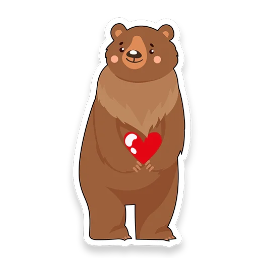 😍 Стикер «Новогодний мишка» для Telegram
