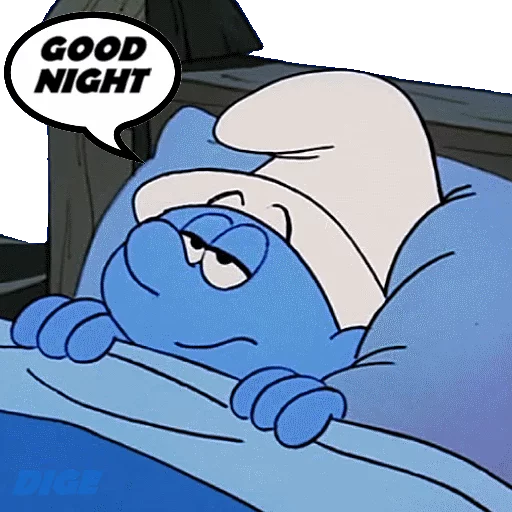 🛌 Стикер «SMURFS» для Telegram