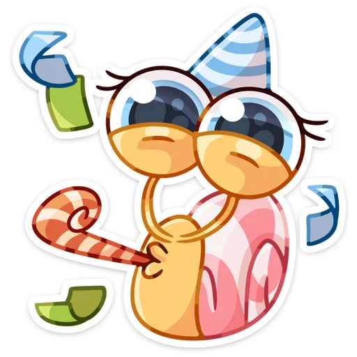 🥳 Стикер «Улитка Несси» для Telegram