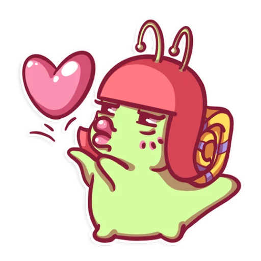 😘 Стикер «SnailManyo» для Telegram