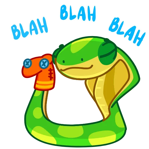 😑 Стикер «Snake» для Telegram