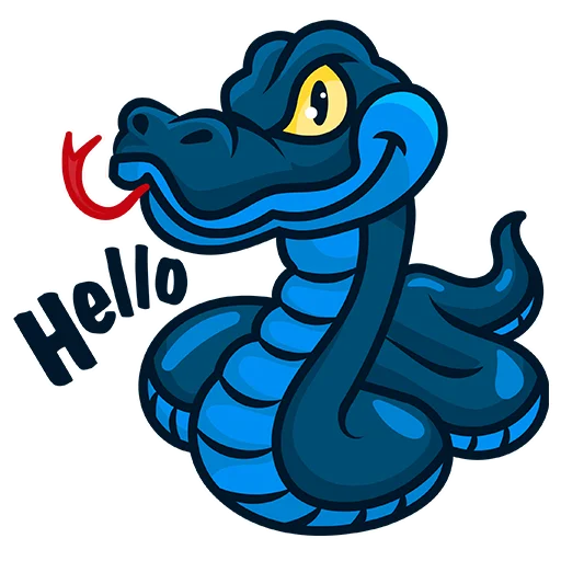 Стикерпак Blue_Snake для Telegram