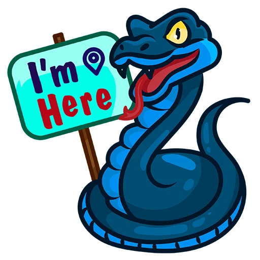 😊 Стикер «Blue_Snake» для Telegram