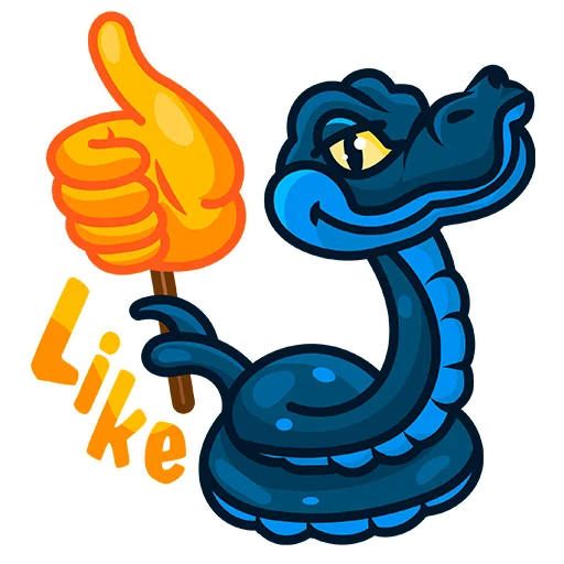 👍 Стикер «Blue_Snake» для Telegram