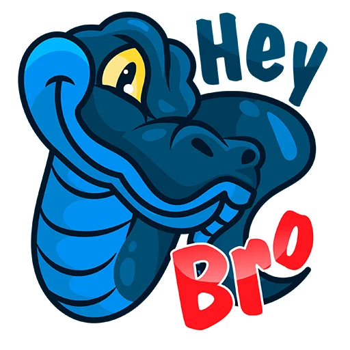 🙋‍♀️ Стикер «Blue_Snake» для Telegram