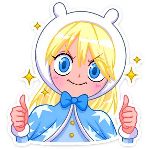👍 Стикер «Снегурка» для Telegram