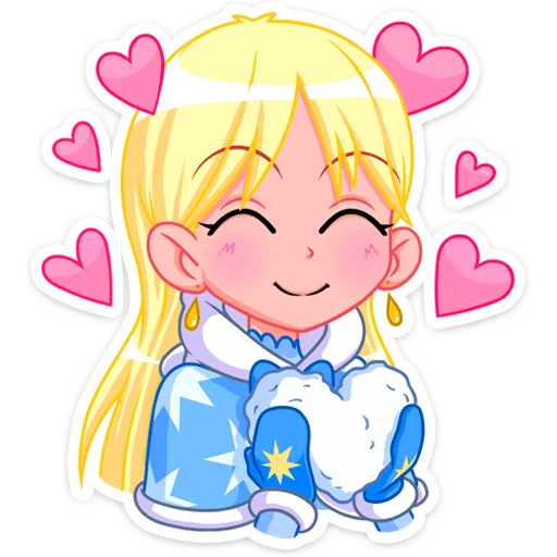 😍 Стикер «Снегурка» для Telegram