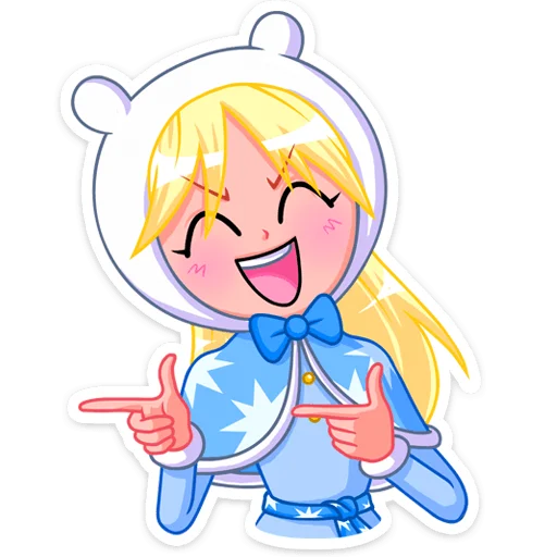 😉 Стикер «Снегурка» для Telegram