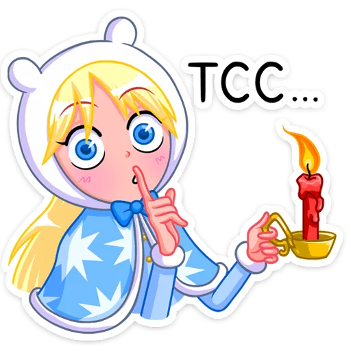 🤫 Стикер «Снегурка» для Telegram