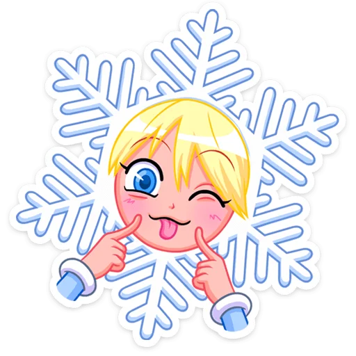 😉 Стикер «Снегурка» для Telegram