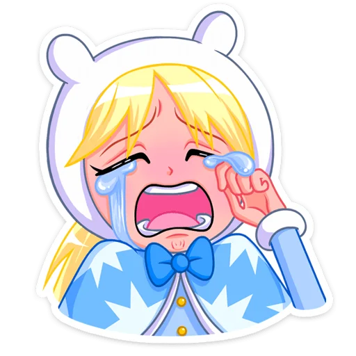😭 Стикер «Снегурка» для Telegram