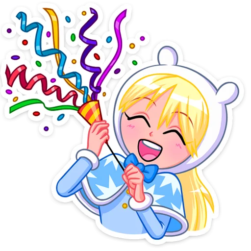🥳 Стикер «Снегурка» для Telegram