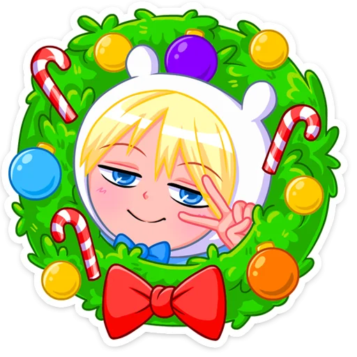 🥳 Стикер «Снегурка» для Telegram