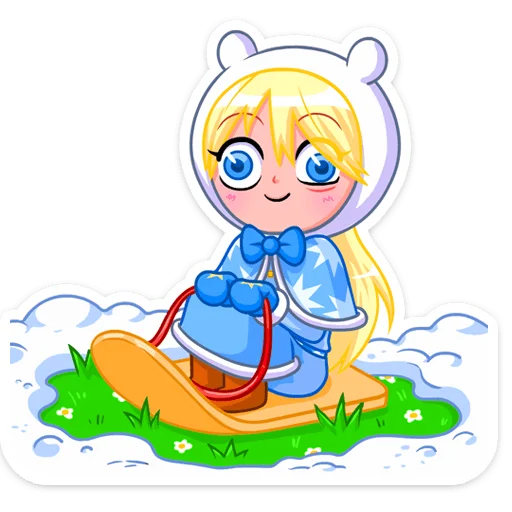 ☺️ Стикер «Снегурка» для Telegram
