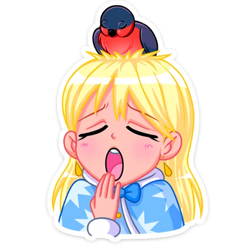 😴 Стикер «Снегурка» для Telegram