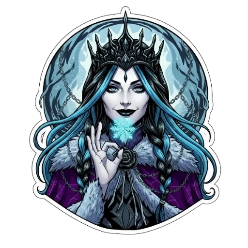 👁️ Стикер «Снежная Королева» для Telegram