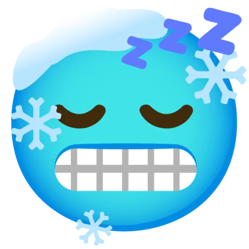 😴 Стикер «Снежный ком» для Telegram