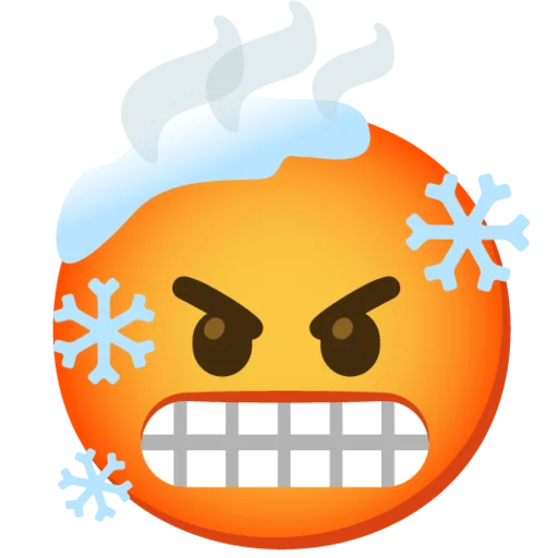😡 Стикер «Снежный ком» для Telegram