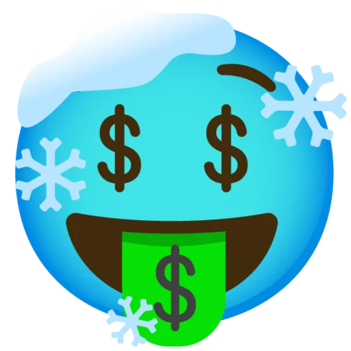 🤑 Стикер «Снежный ком» для Telegram
