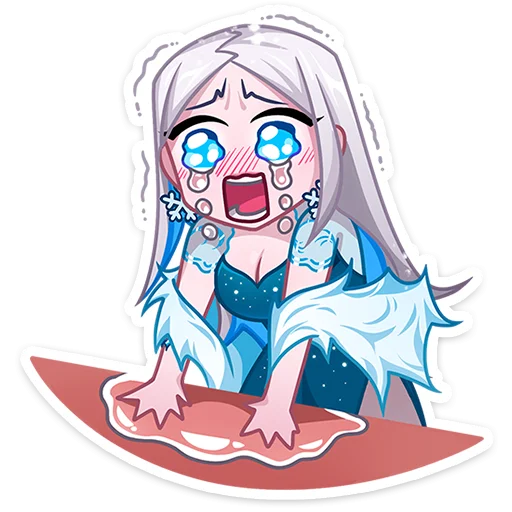 😭 Стикер «Снежная Карина» для Telegram