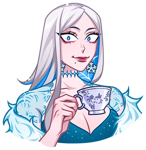 ☕ Стикер «Снежная Карина» для Telegram