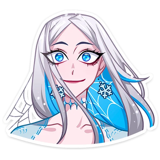 🤩 Стикер «Снежная Карина без надписей» для Telegram