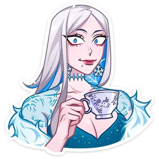 ☕ Стикер «Снежная Карина без надписей» для Telegram