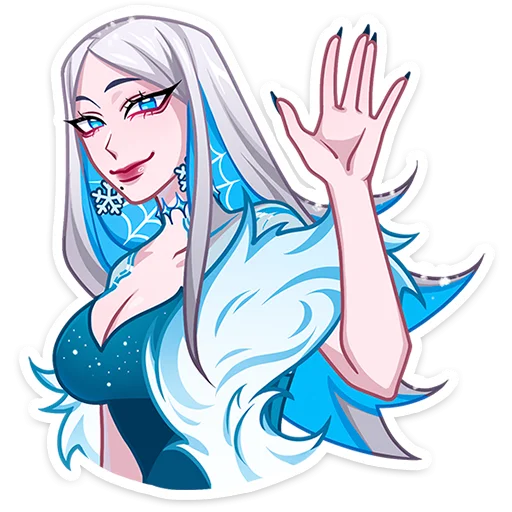 👋 Стикер «Снежная Карина без надписей» для Telegram