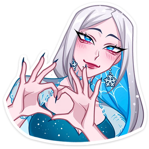 🫶 Стикер «Снежная Карина без надписей» для Telegram