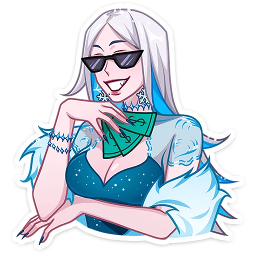 😎 Стикер «Снежная Карина без надписей» для Telegram