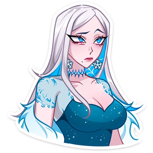 🥺 Стикер «Снежная Карина без надписей» для Telegram