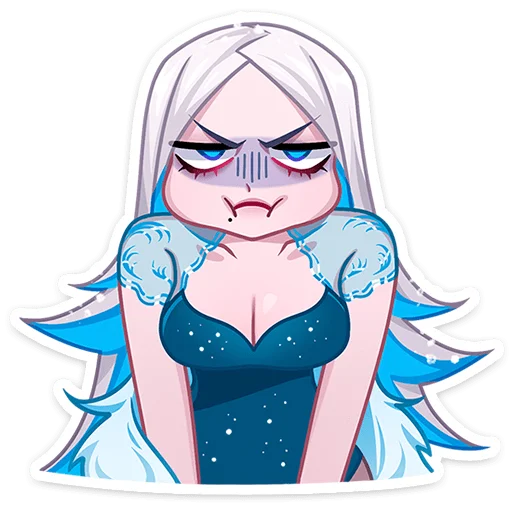 😡 Стикер «Снежная Карина без надписей» для Telegram