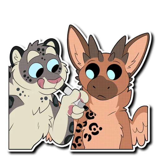 🐱 Стикер «Snow Leopard (round 2!)» для Telegram