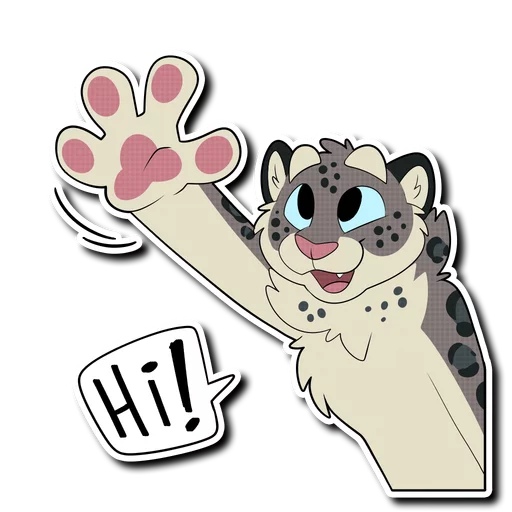 👋 Стикер «Snow Leopard (round 2!)» для Telegram