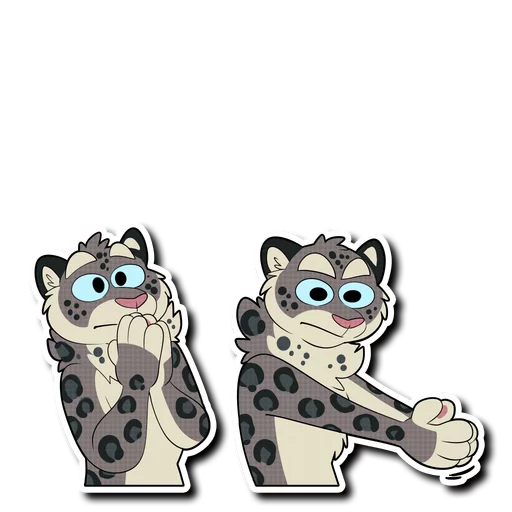 🙏 Стикер «Snow Leopard (round 2!)» для Telegram