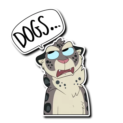 🐶 Стикер «Snow Leopard (round 2!)» для Telegram