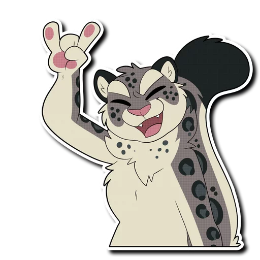😈 Стикер «Snow Leopard (round 2!)» для Telegram
