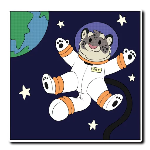 🌌 Стикер «Snow Leopard (round 2!)» для Telegram