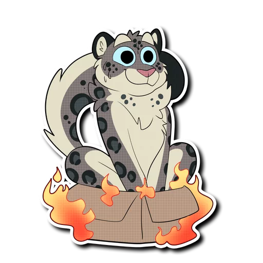 🔥 Стикер «Snow Leopard (round 2!)» для Telegram