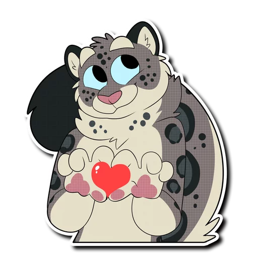 ❤️ Стикер «Snow Leopard (round 2!)» для Telegram