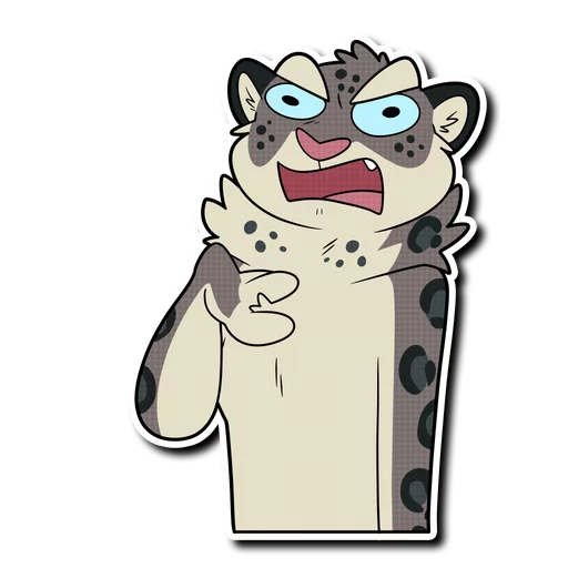 😫 Стикер «Snow Leopard (round 2!)» для Telegram