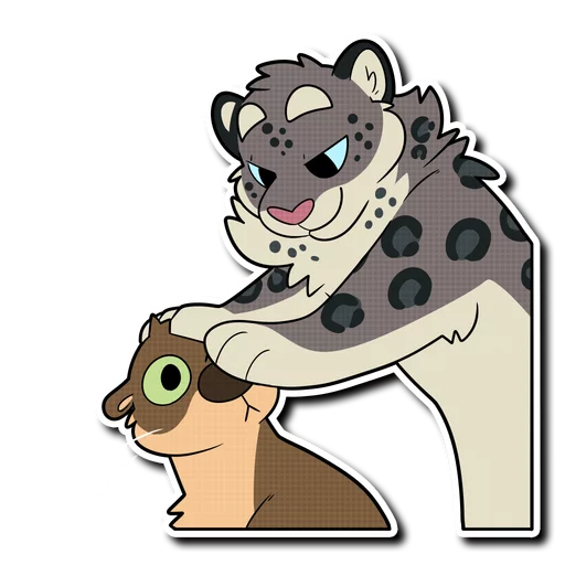 🐾 Стикер «Snow Leopard (round 2!)» для Telegram